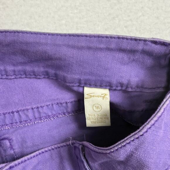 SEVEN7 Women's Purple Denim Jean‎ Shorts Size 16 - Picture 5 of 6